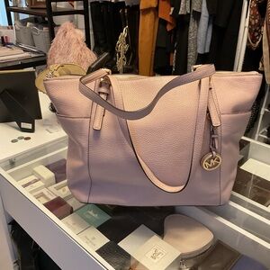 Michael Kors zipered tote bag.